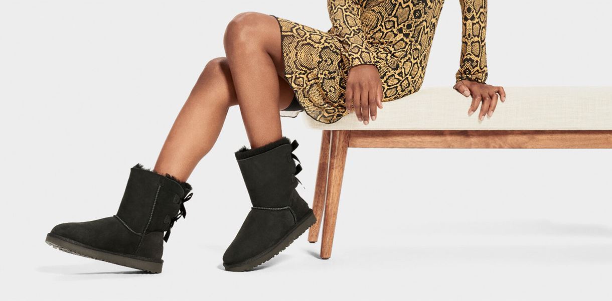Уггі жіночі UGG Short Bailey Bow Classic 2 Black