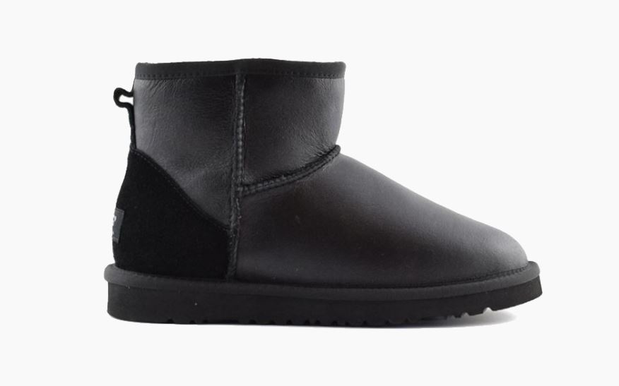 Чоловічі Уггі шкіряні UGG Mini Leather Metallic Black