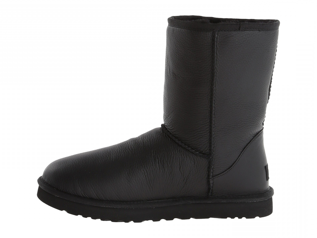 Чоловічі Уггі Високі Шкіряні UGG Short Classic Leather Чорні