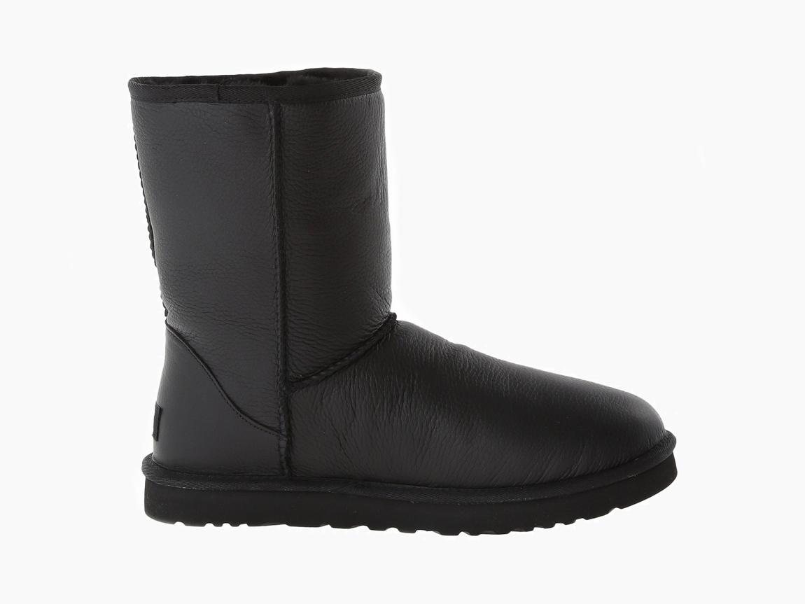 Чоловічі Уггі Високі Шкіряні UGG Short Classic Leather Чорні