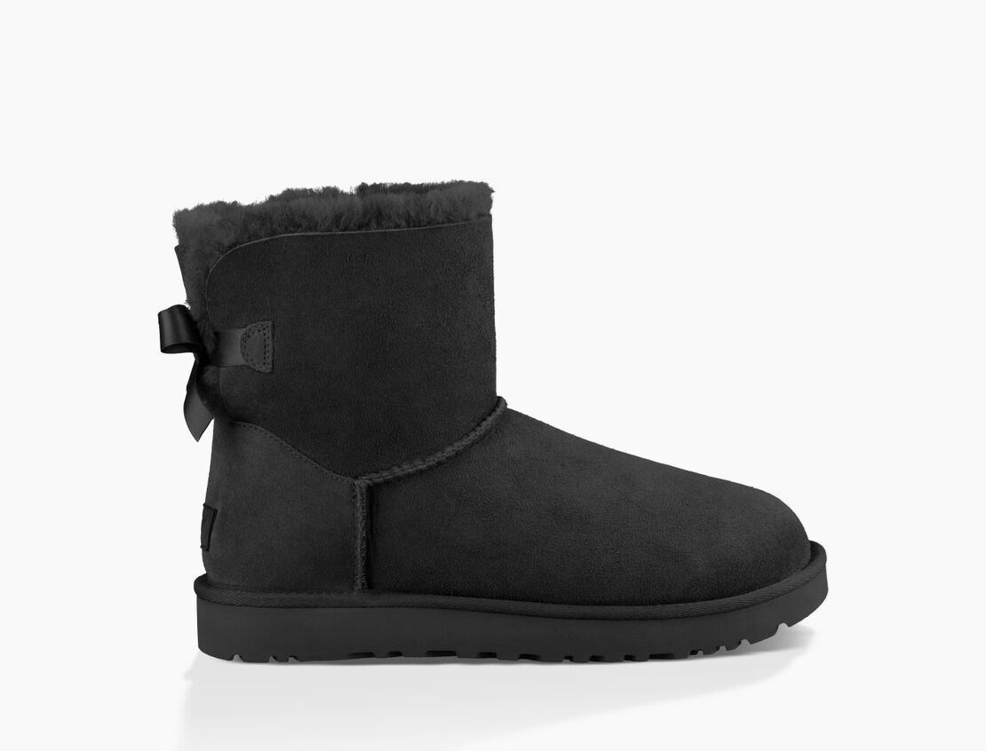 Уггі жіночі UGG Classic 2 Mini Bailey Bow Чорні