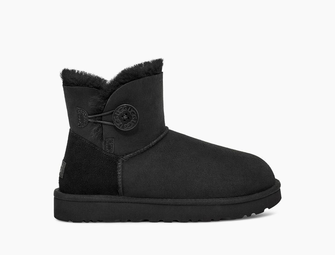 Уггі жіночі UGG Classic 2 Mini Bailey Button Чорні