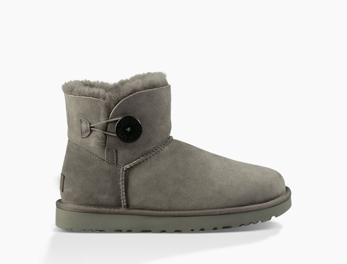 Уггі жіночі UGG Classic 2 Mini Bailey Button Сірі