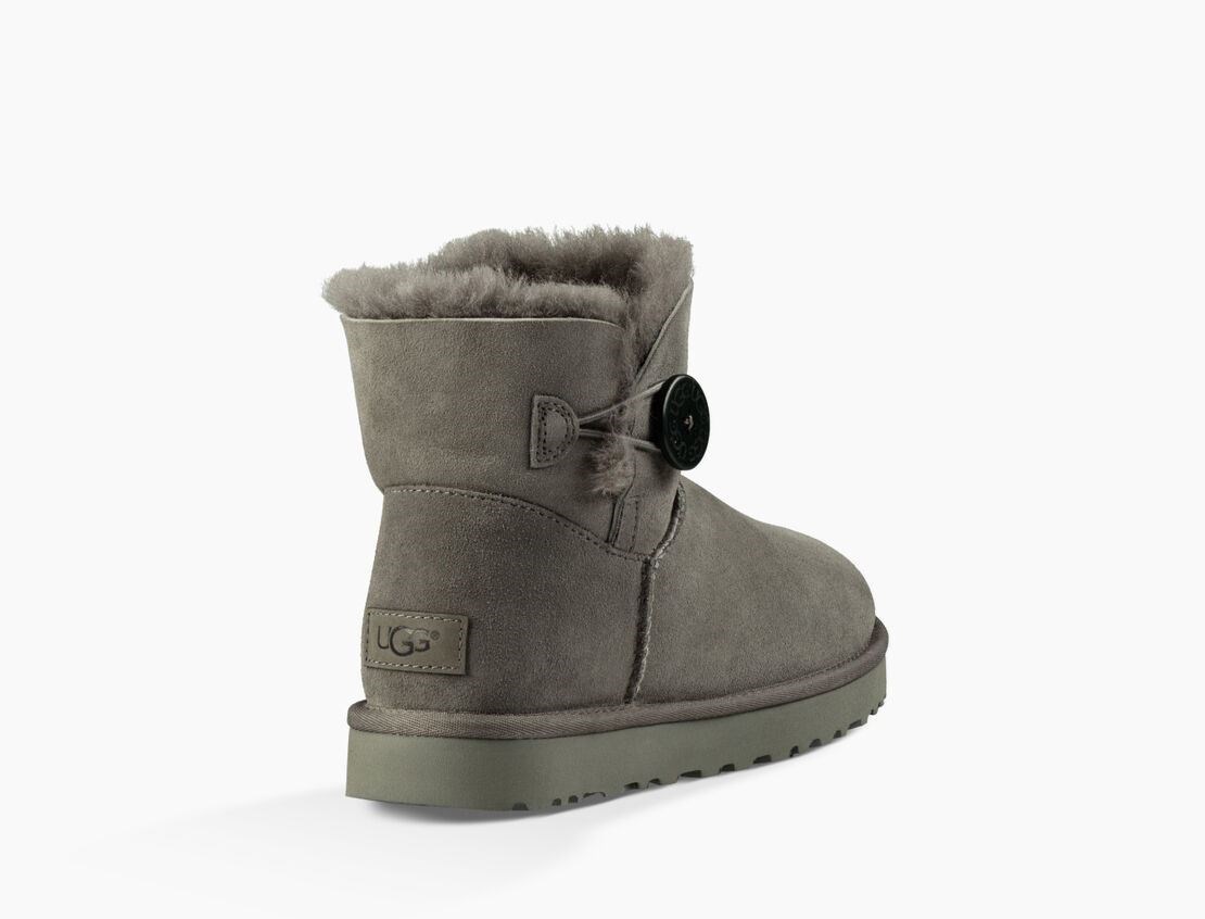 Уггі жіночі UGG Classic 2 Mini Bailey Button Сірі