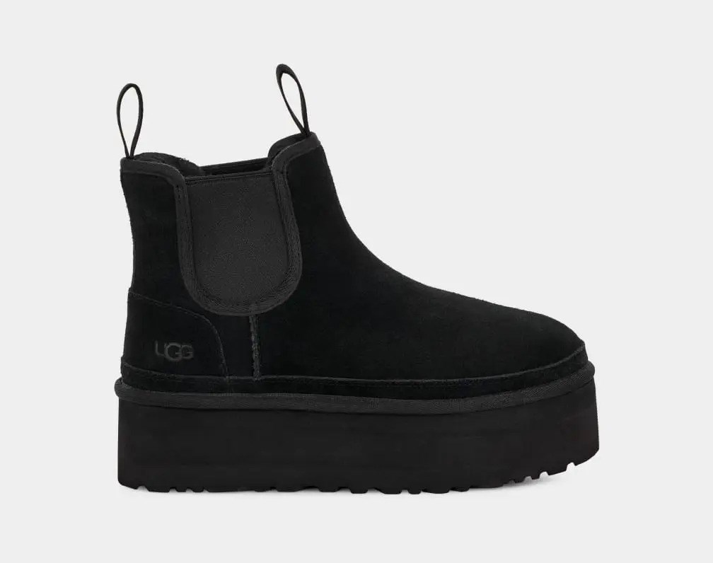 Уггі жіночі на платформі UGG Neumel Platform Chelsea Чорні